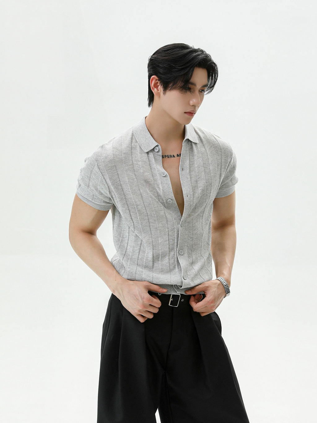 BNB Textured Knit Short Sleeve Shirt (3color)