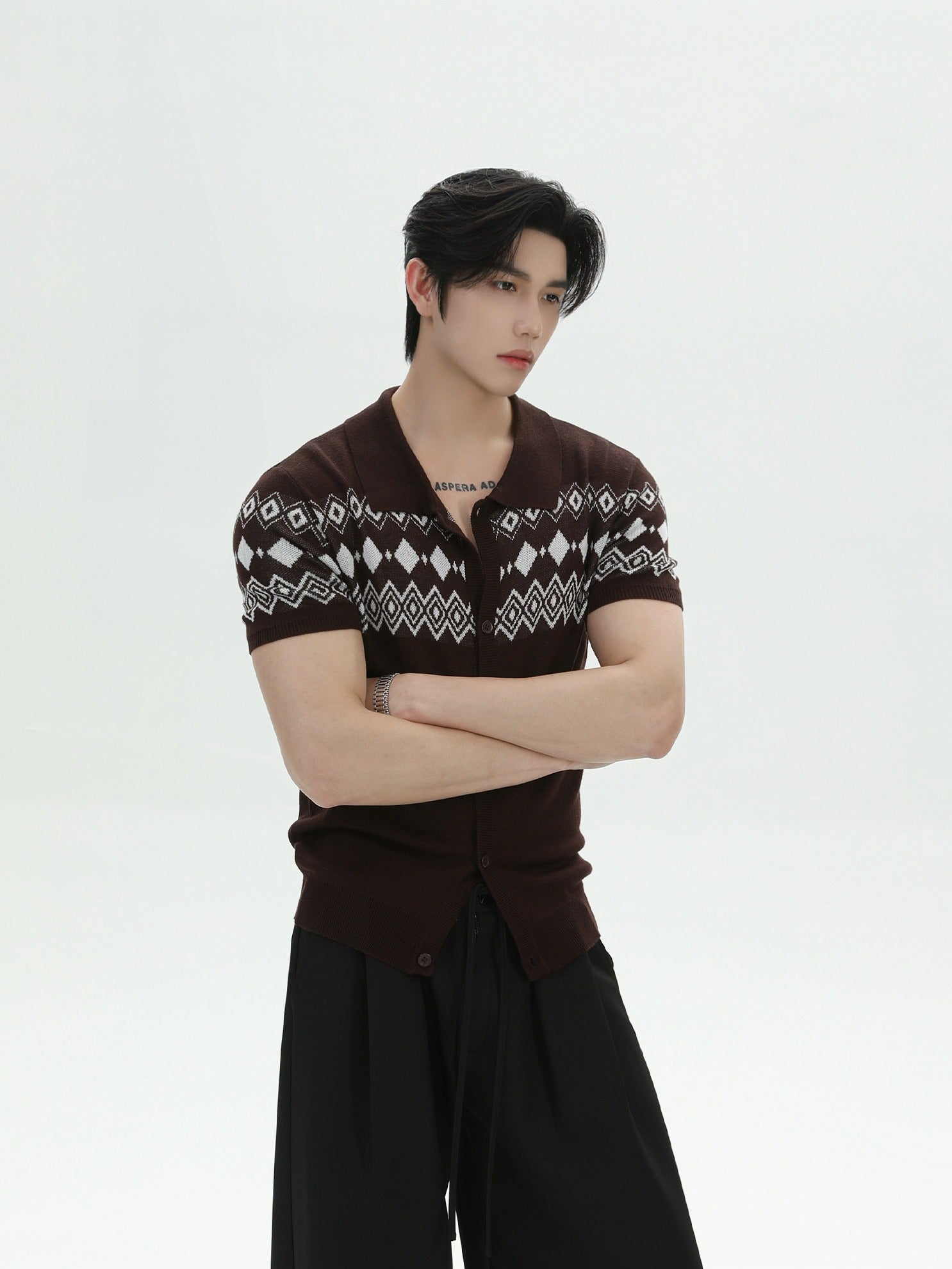 BNB Half Shirt Fair Isle Knit (3color)