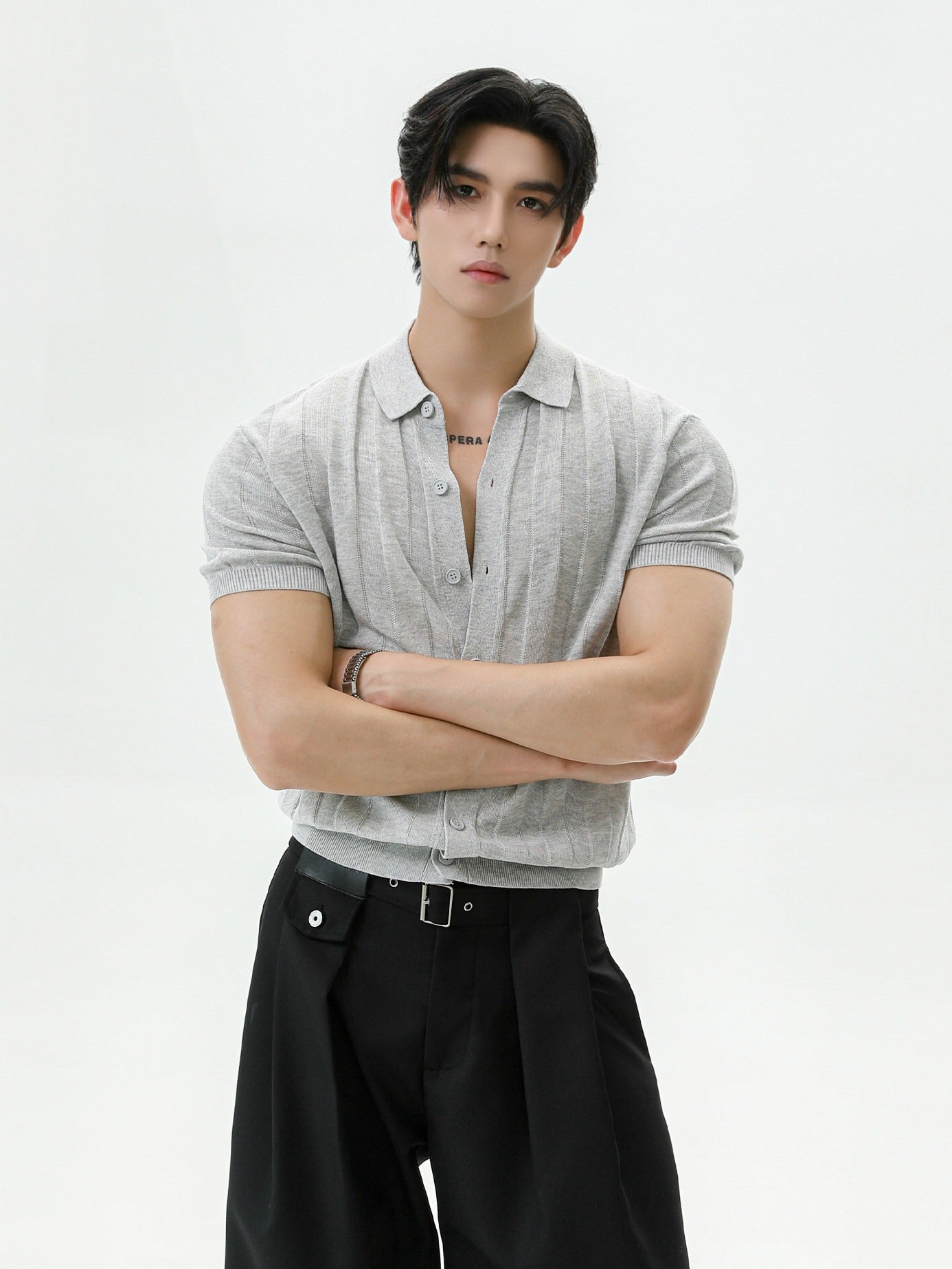 BNB Textured Knit Short Sleeve Shirt (3color)