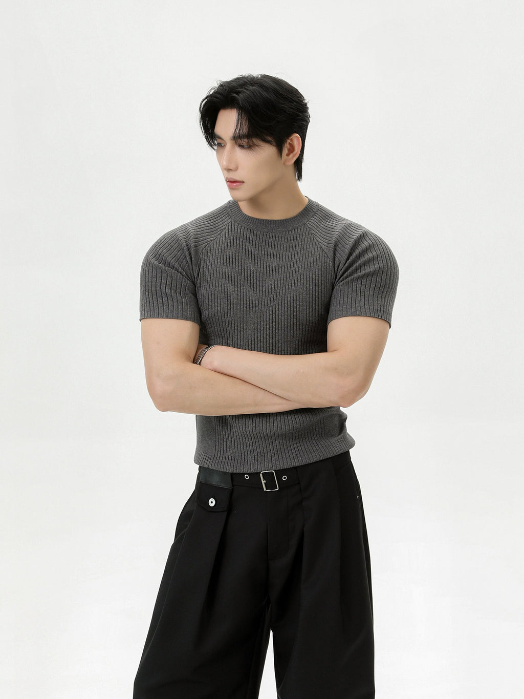 BNB Sculpt Rib Knit T-shirt (3color)