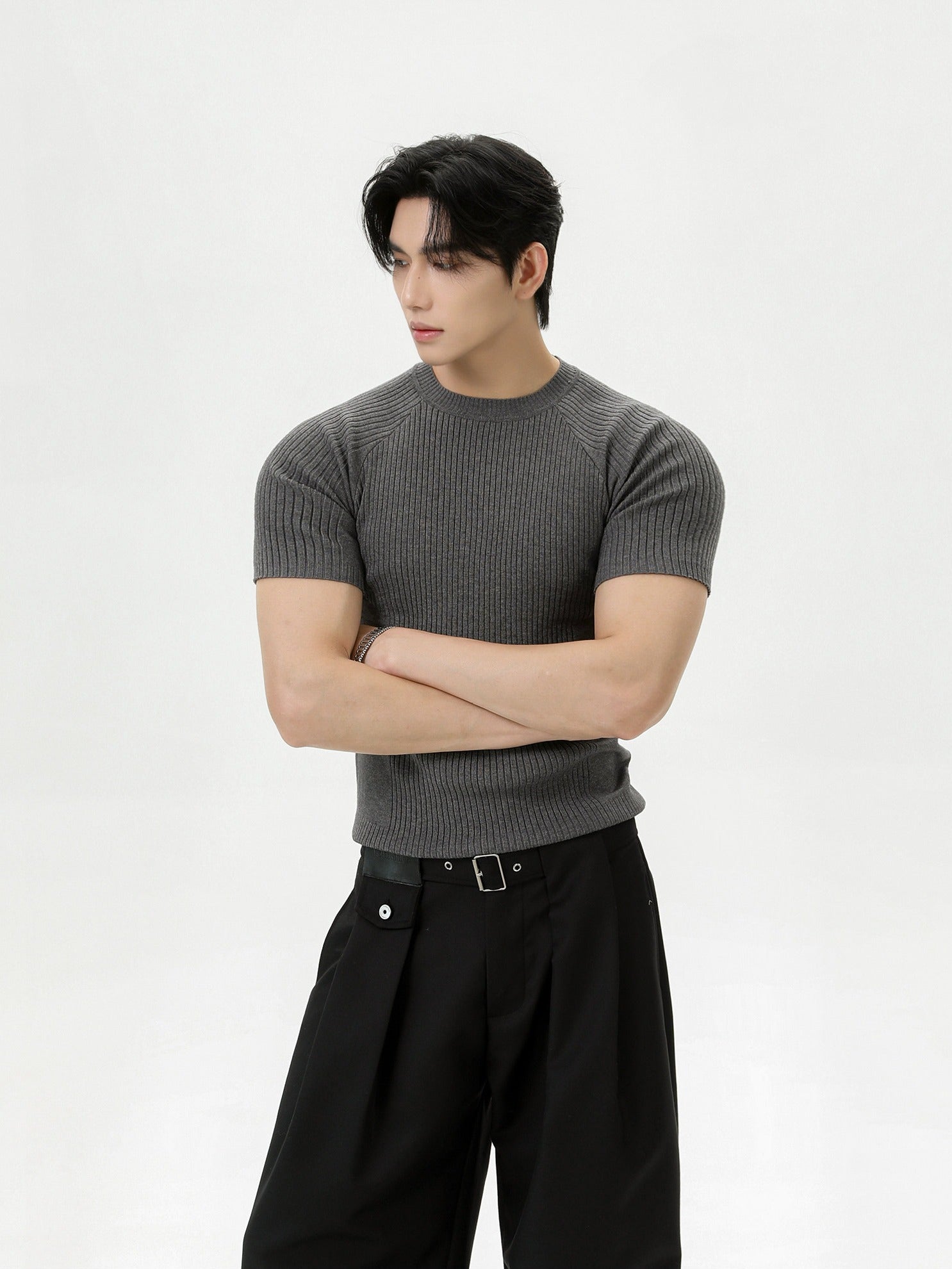 BNB Sculpt Rib Knit T-shirt (3color)