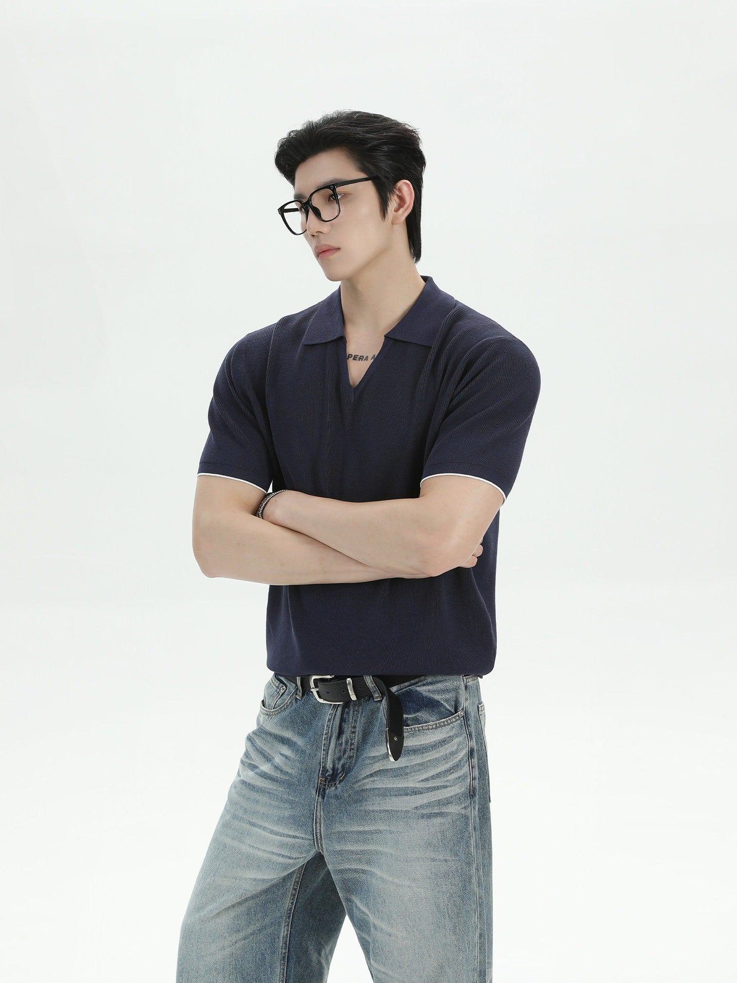BNB V-neck Sculpt Polo (3color)