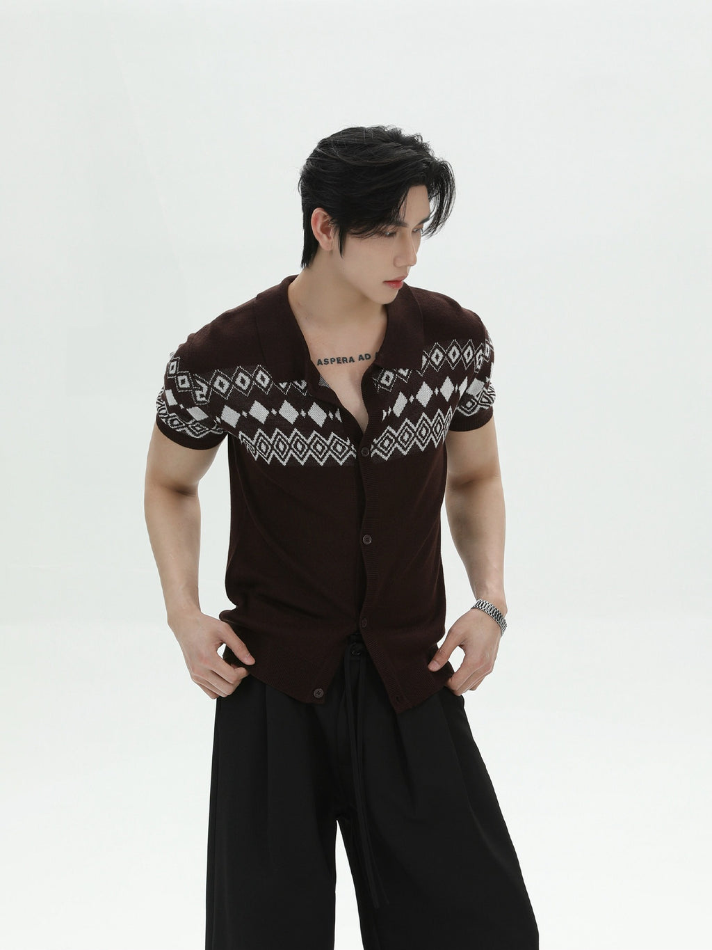 BNB Half Shirt Fair Isle Knit (3color)