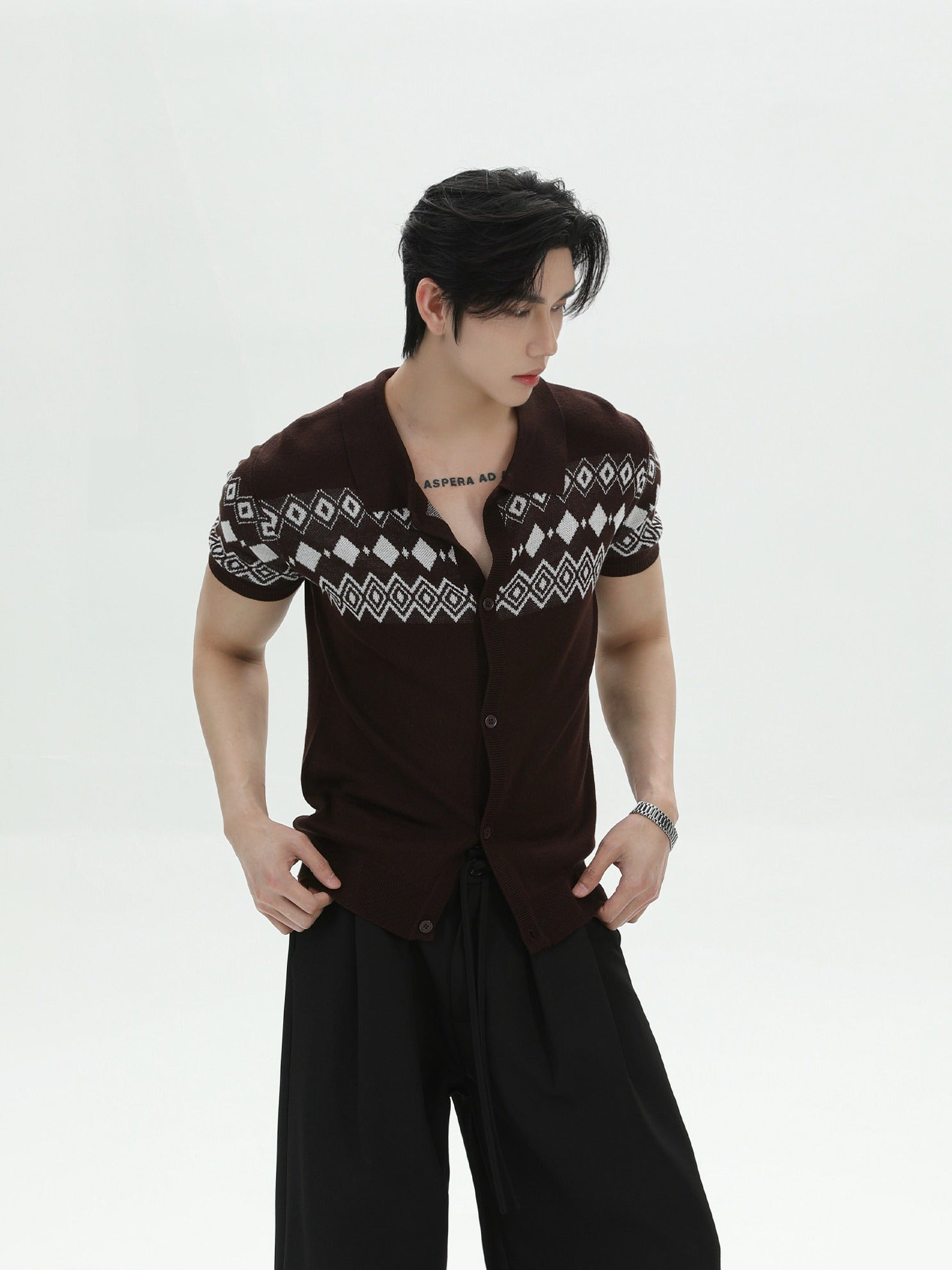 BNB Half Shirt Fair Isle Knit (3color)