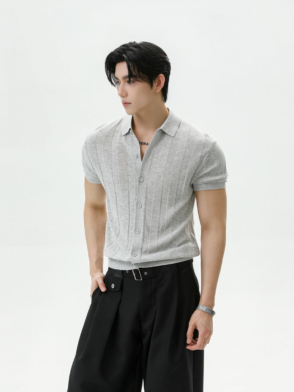 BNB Textured Knit Short Sleeve Shirt (3color)