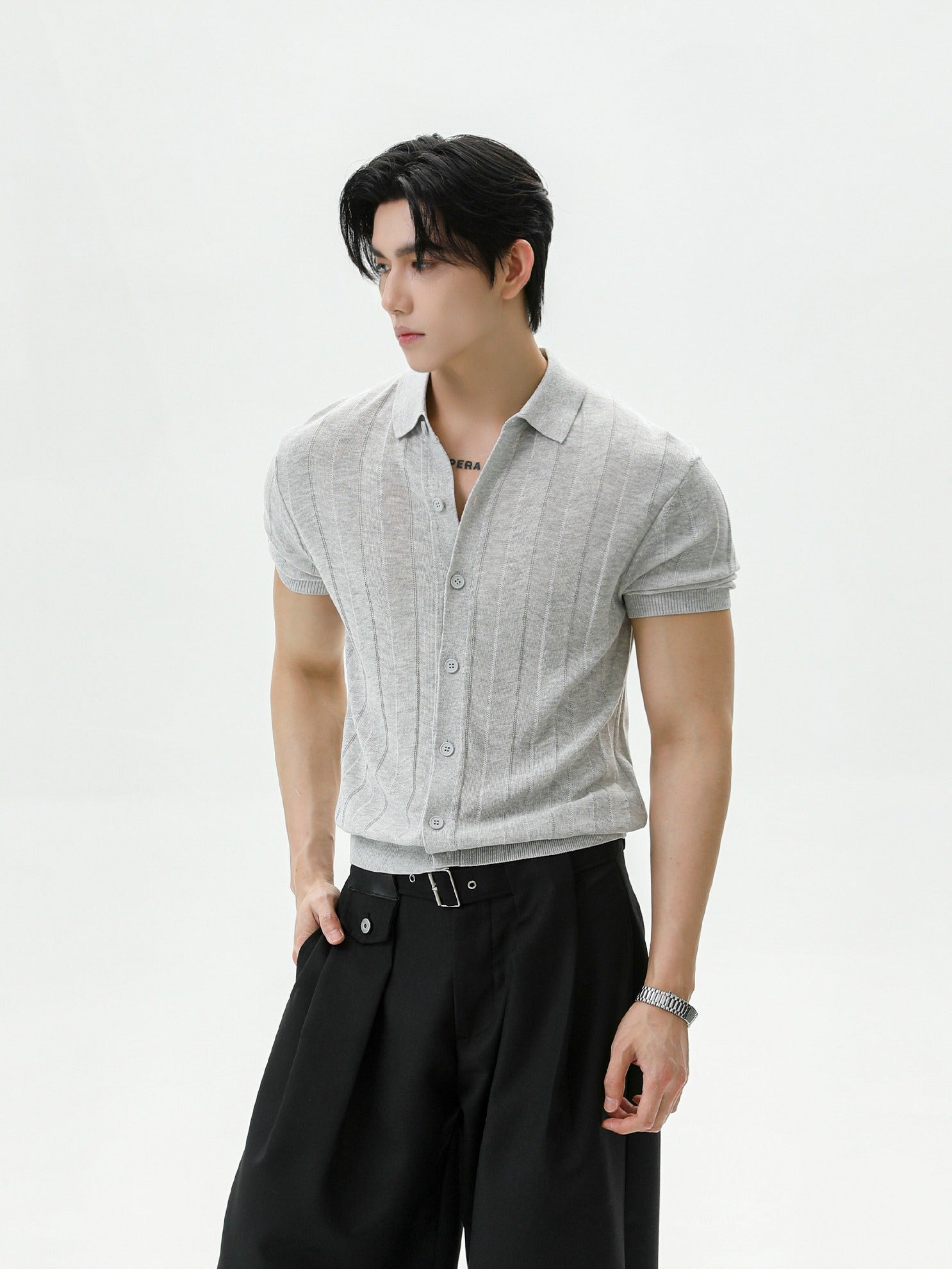 BNB Textured Knit Short Sleeve Shirt (3color)