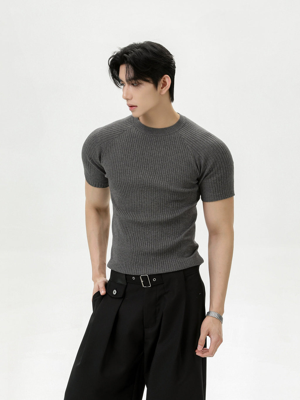 BNB Sculpt Rib Knit T-shirt (3color)