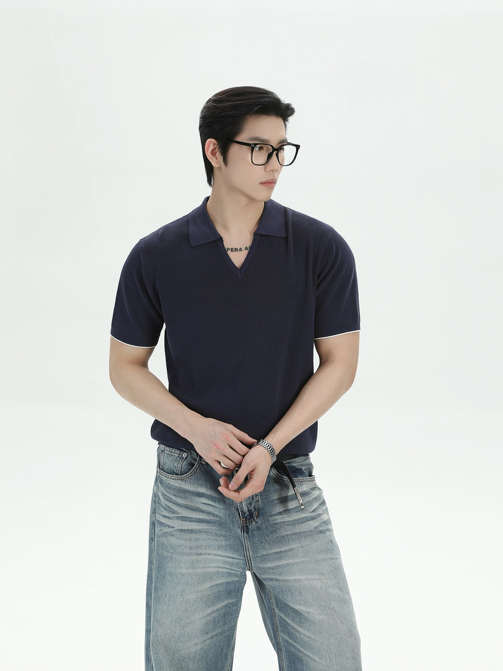 BNB V-neck Sculpt Polo (3color)