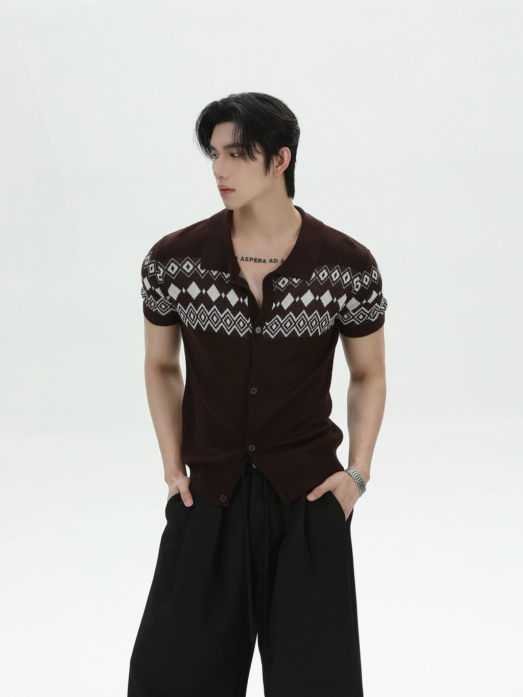 BNB Half Shirt Fair Isle Knit (3color)