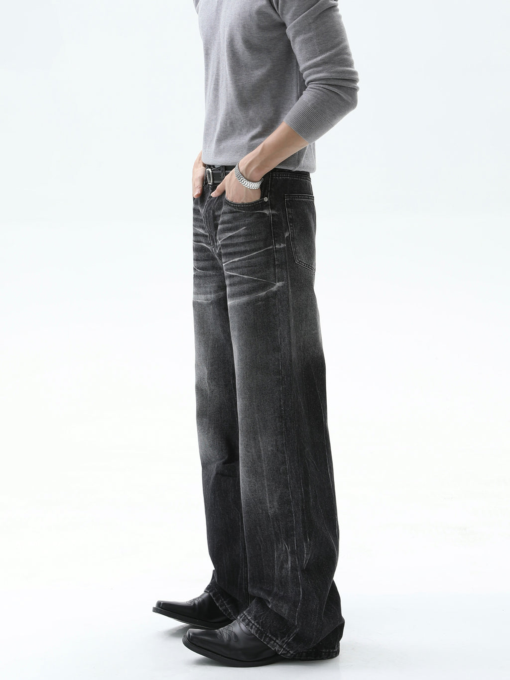 BNB Perfect Whisker Washed Slim Denim
