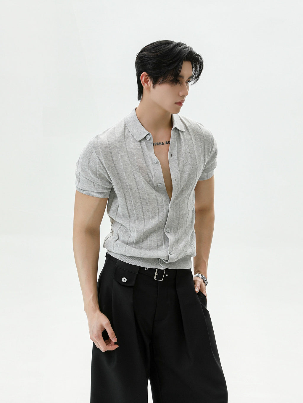 BNB Textured Knit Short Sleeve Shirt (3color)