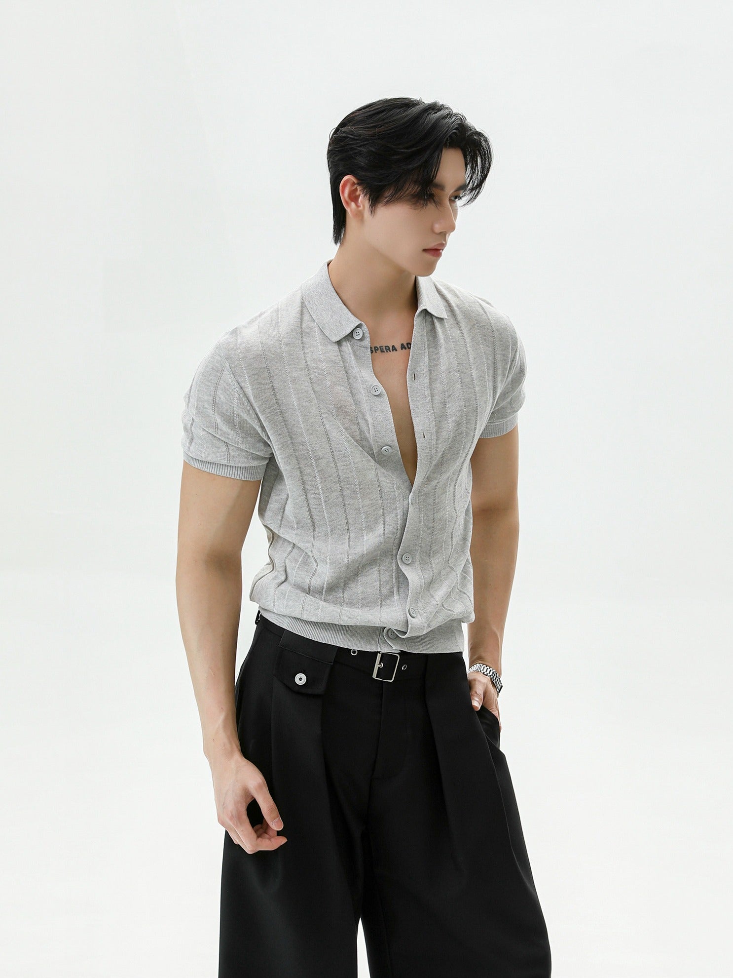 BNB Textured Knit Short Sleeve Shirt (3color)