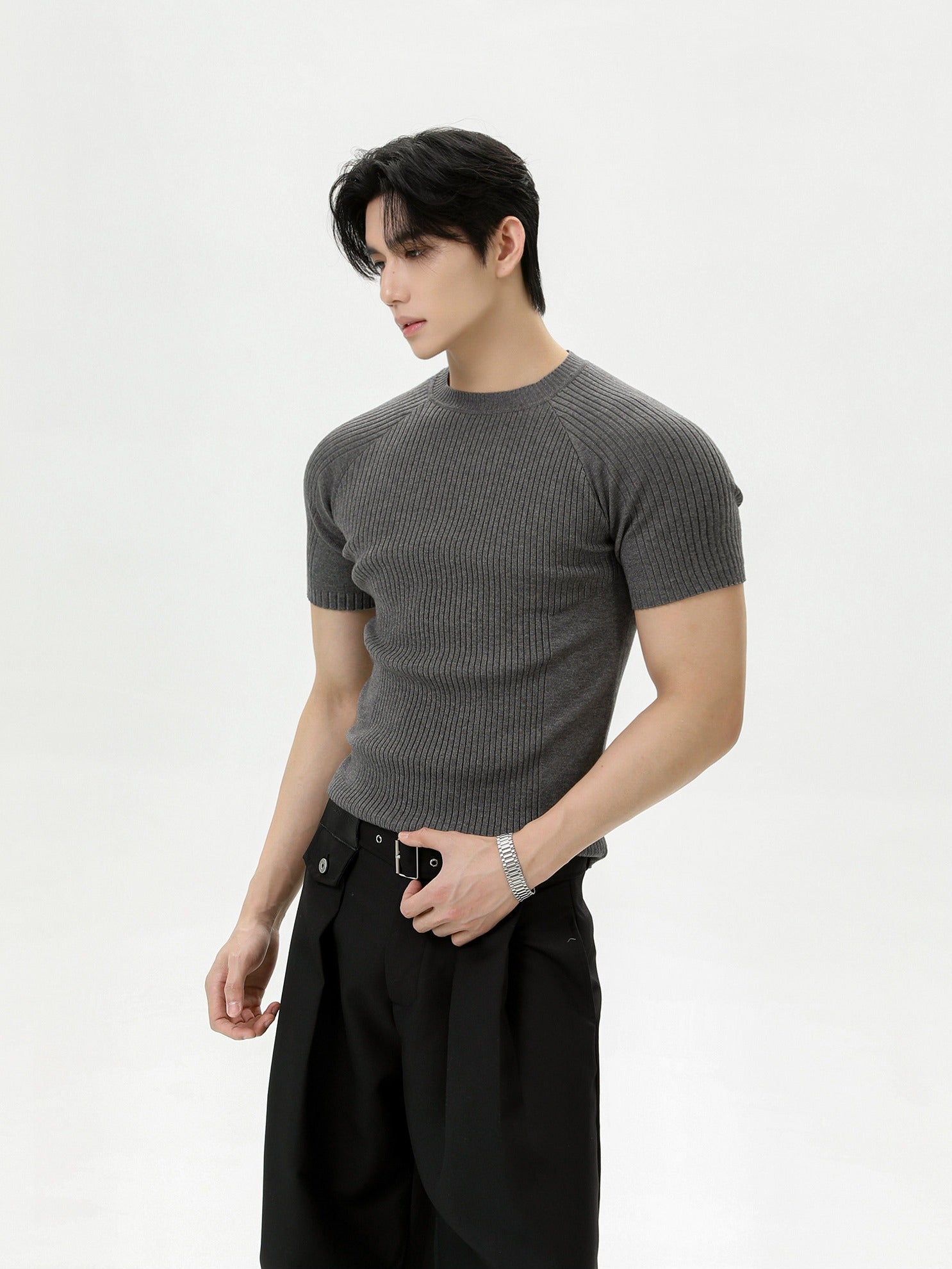 BNB Sculpt Rib Knit T-shirt (3color)