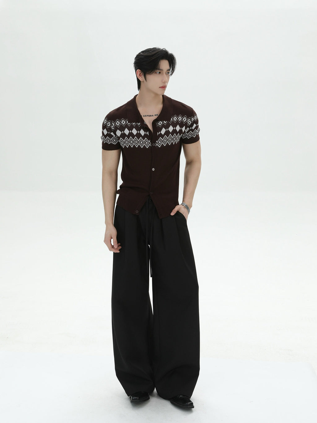BNB Half Shirt Fair Isle Knit (3color)