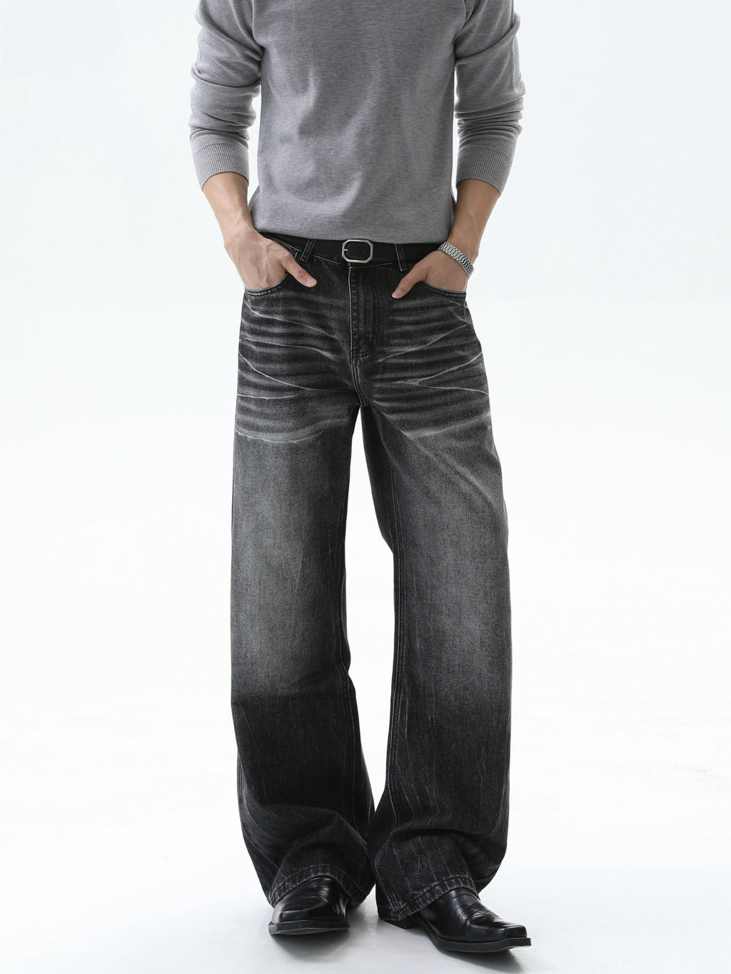 BNB Perfect Whisker Washed Slim Denim
