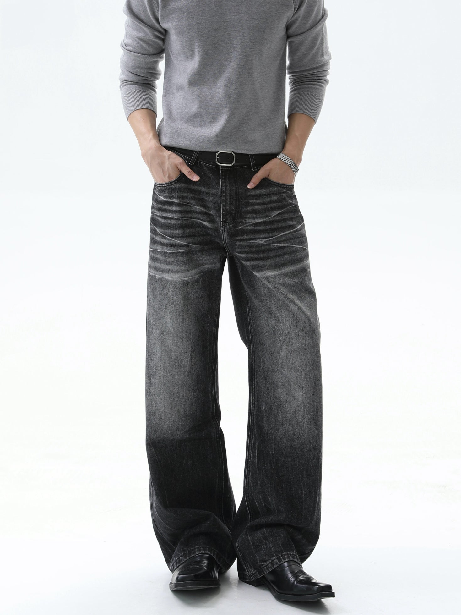 BNB Perfect Whisker Washed Slim Denim