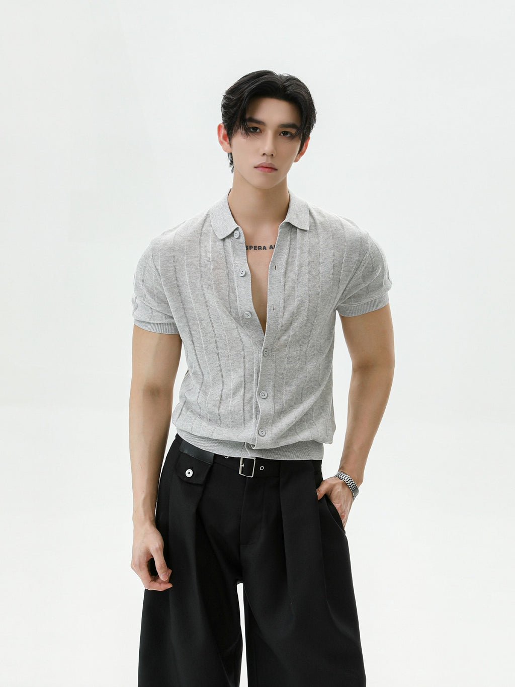 BNB Textured Knit Short Sleeve Shirt (3color)