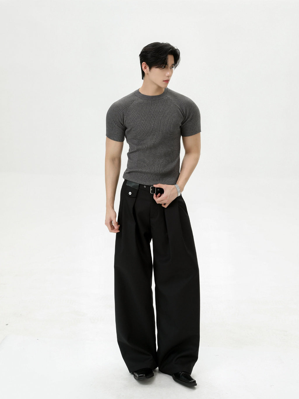 BNB Sculpt Rib Knit T-shirt (3color)