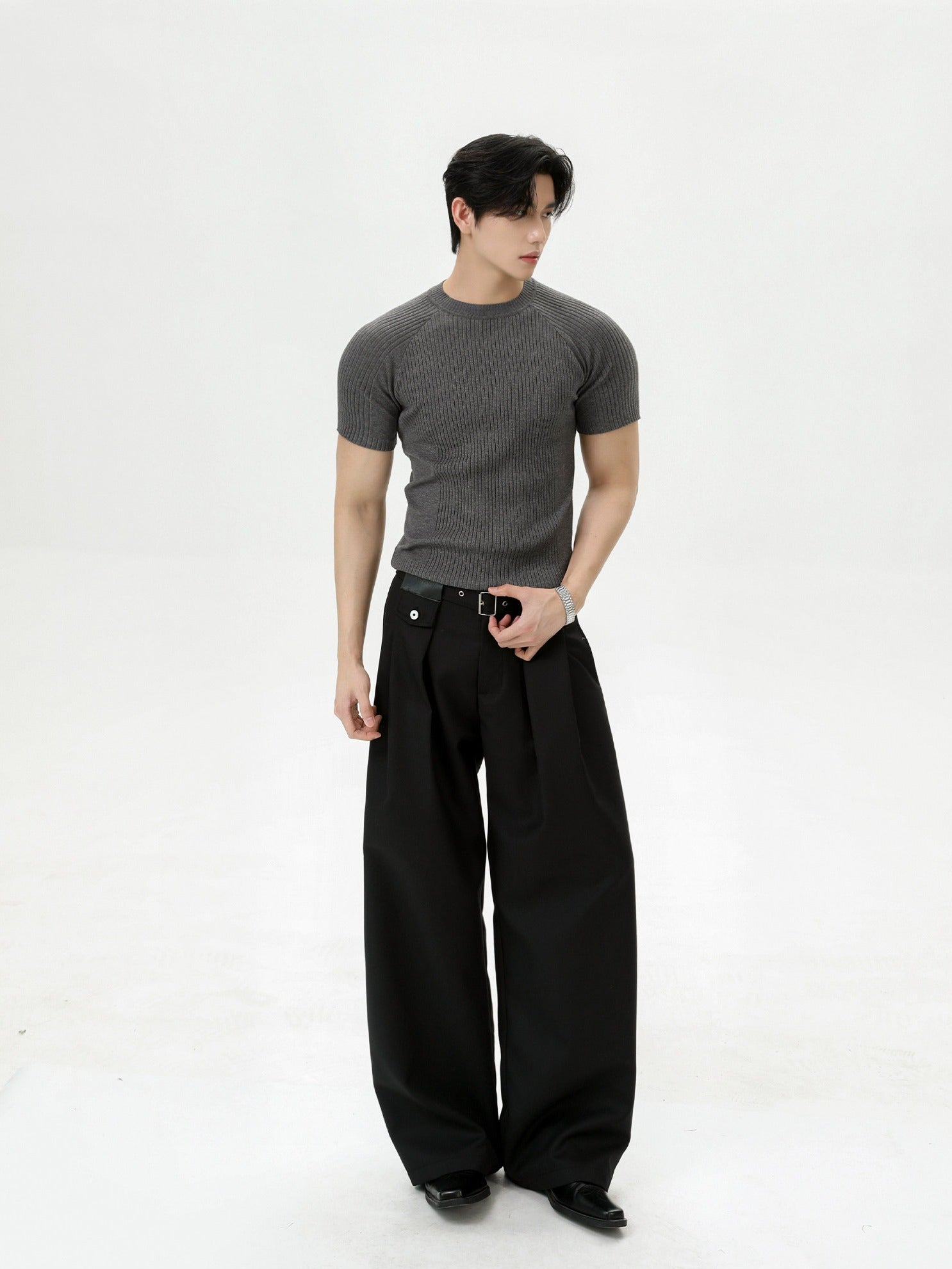 BNB Sculpt Rib Knit T-shirt (3color)