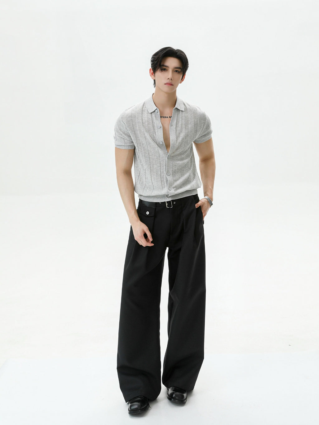 BNB Textured Knit Short Sleeve Shirt (3color)