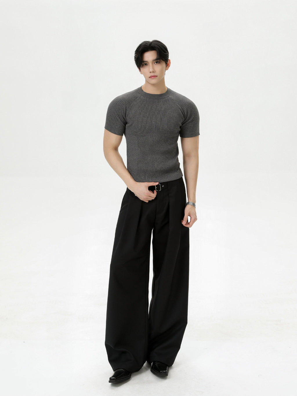 BNB Sculpt Rib Knit T-shirt (3color)