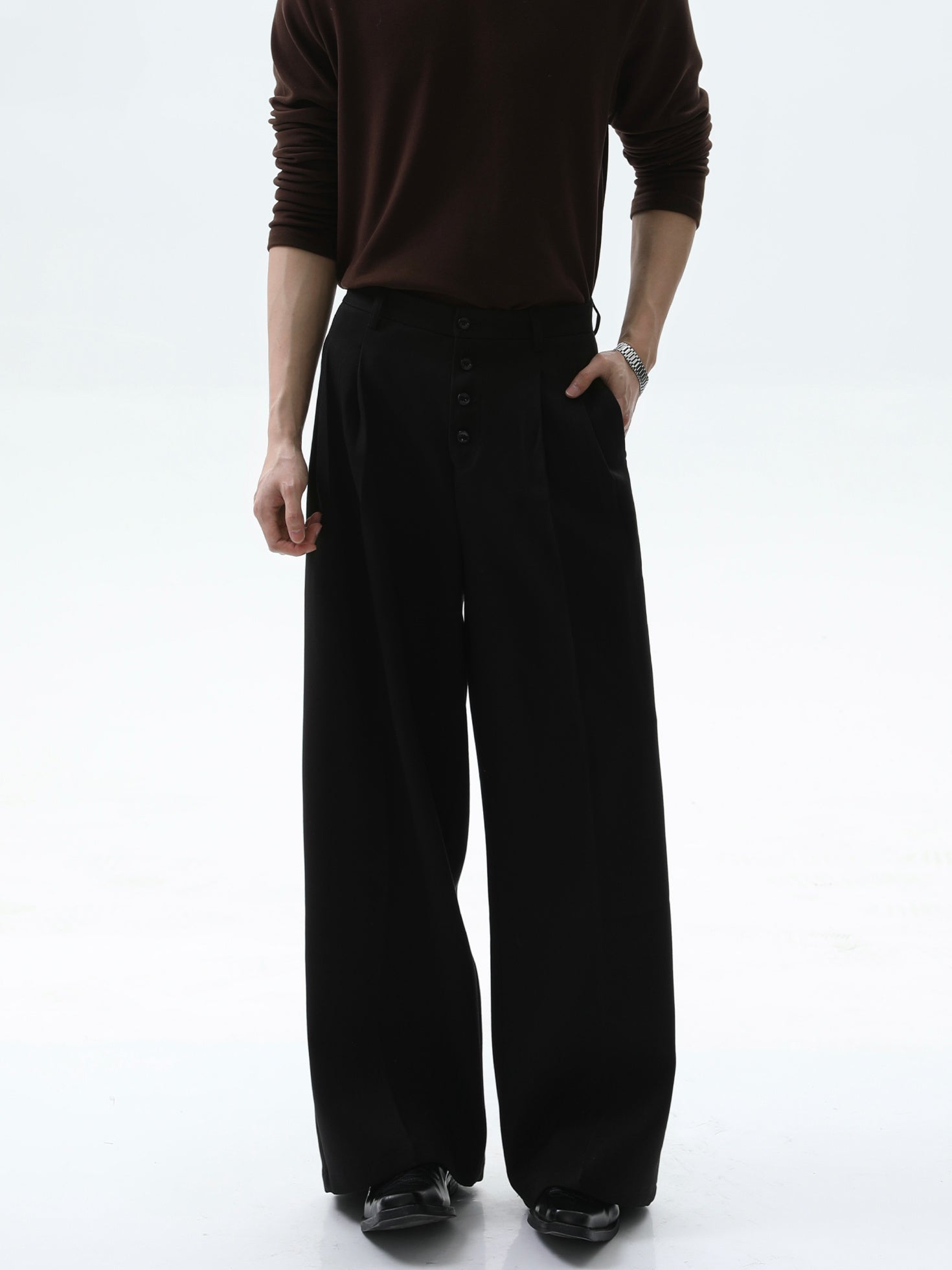 BNB Perfect Button Fry Slacs (2color)