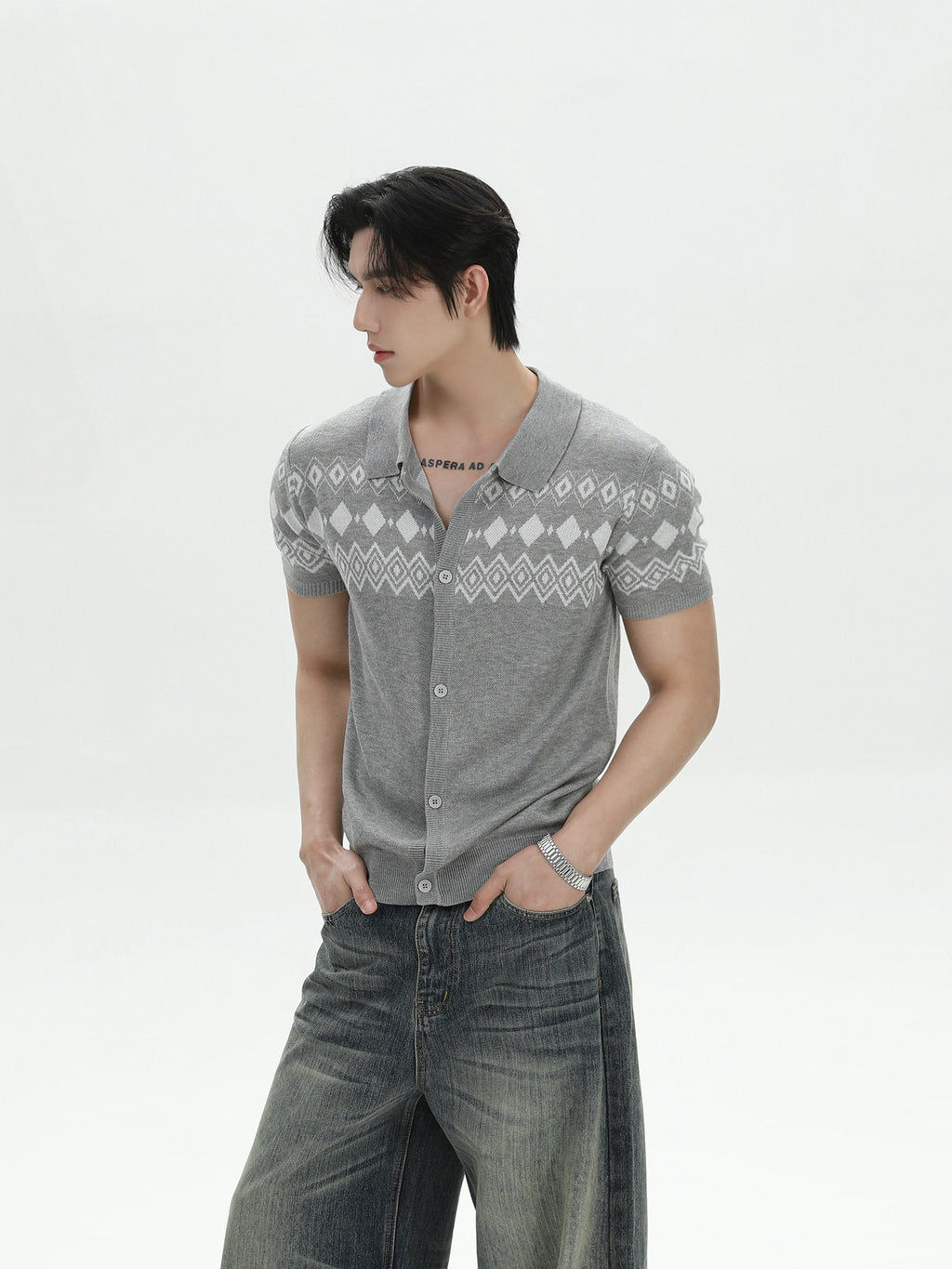 BNB Half Shirt Fair Isle Knit (3color)