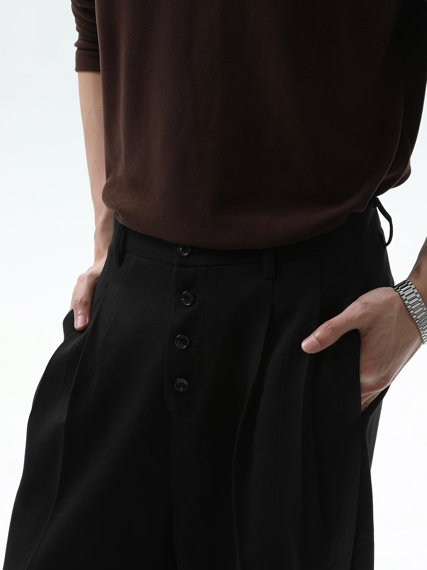 BNB Perfect Button Fry Slacs (2color)