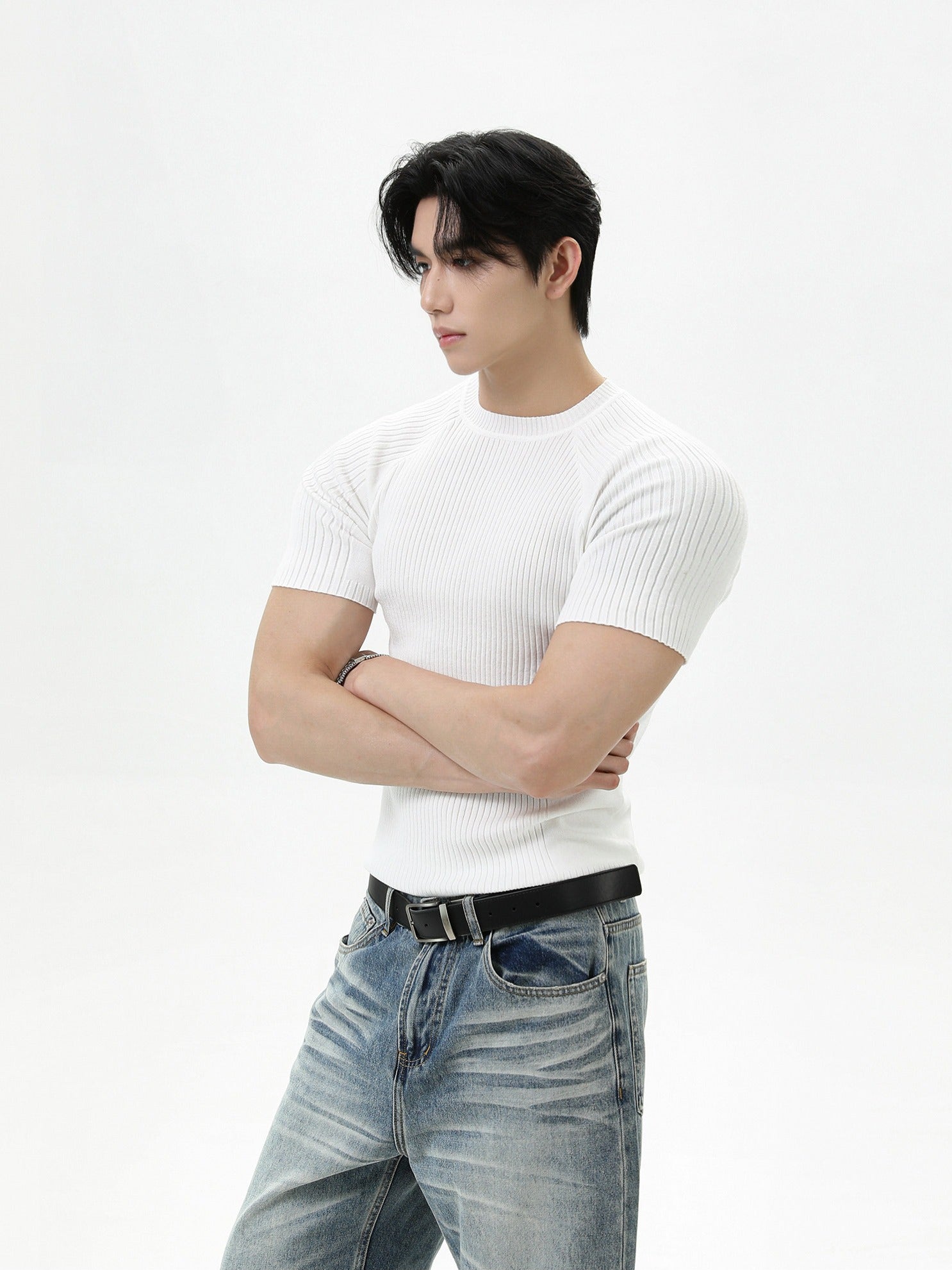 BNB Sculpt Rib Knit T-shirt (3color)