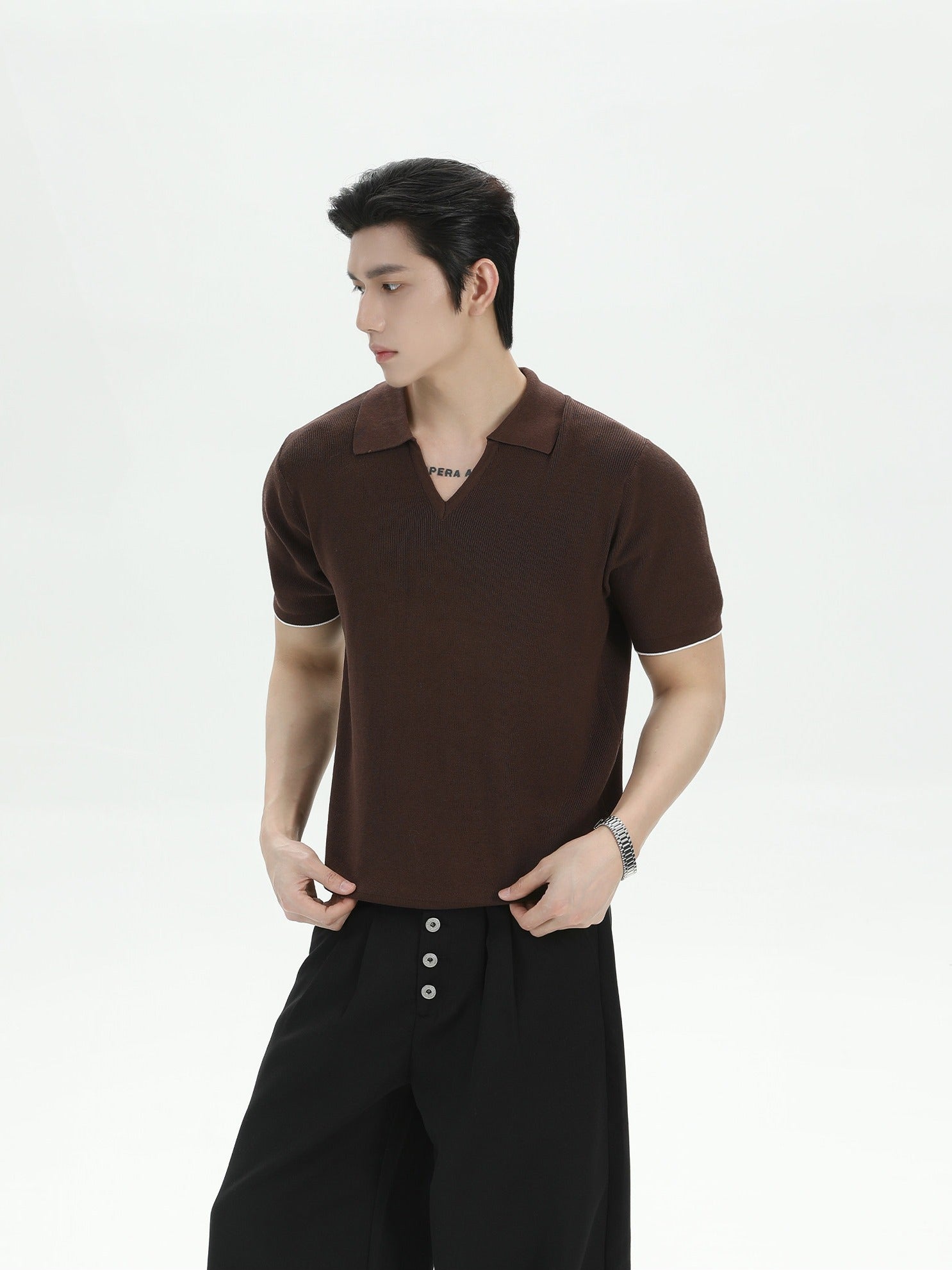 BNB V-neck Sculpt Polo (3color)