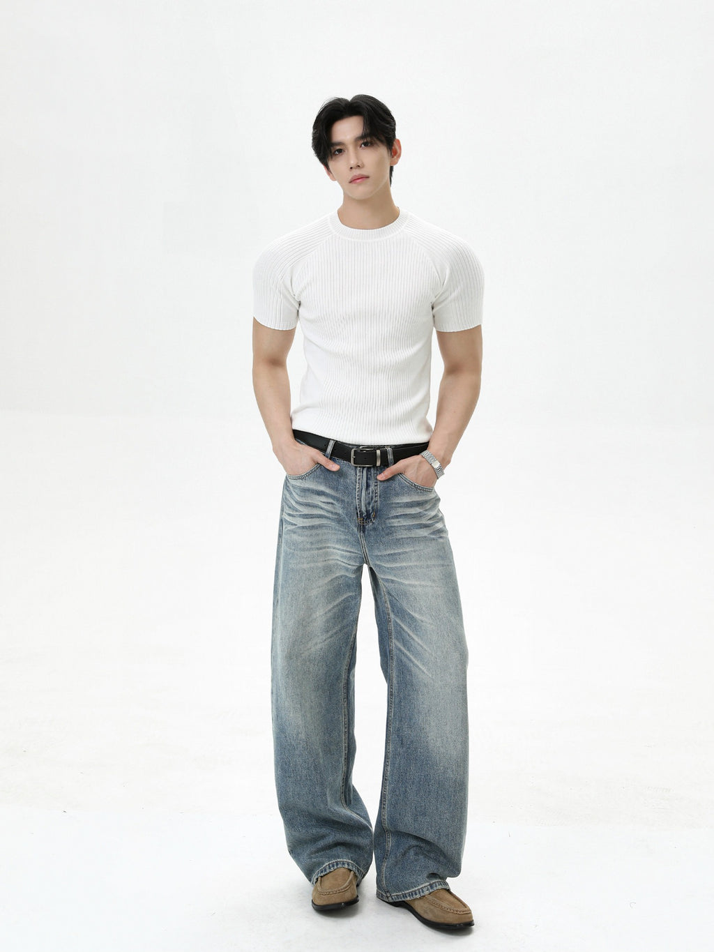BNB Sculpt Rib Knit T-shirt (3color)