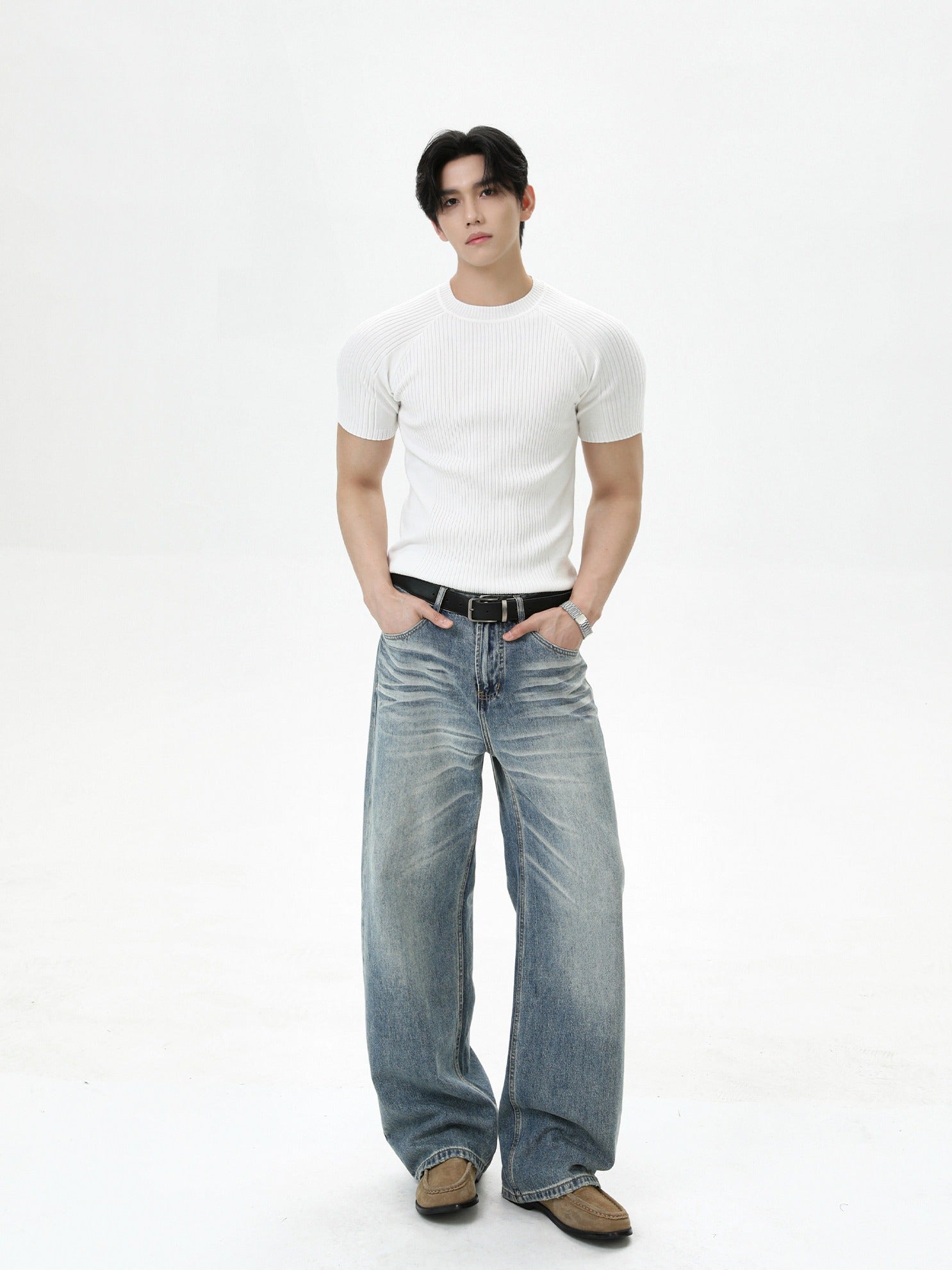 BNB Sculpt Rib Knit T-shirt (3color)