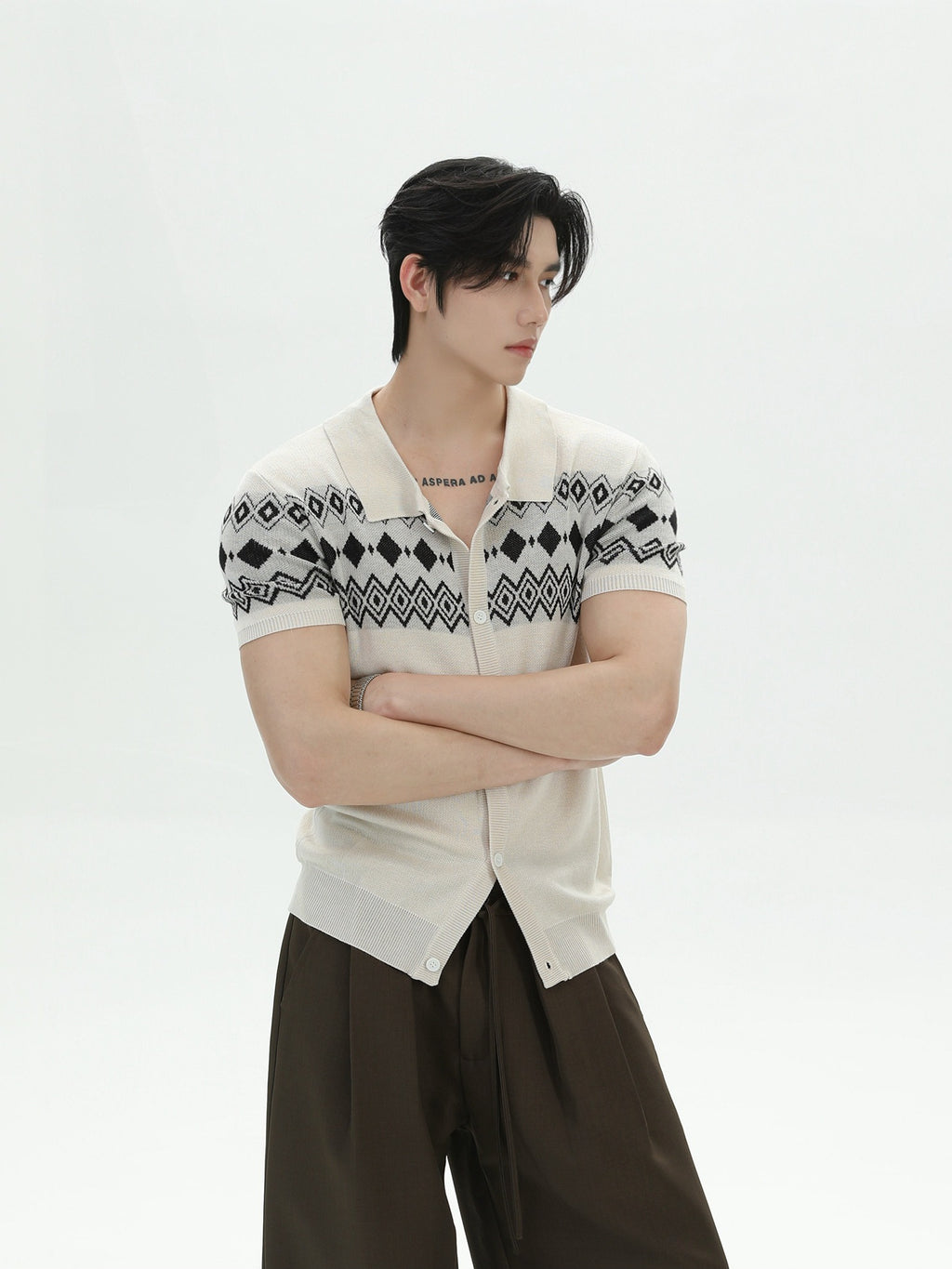 BNB Half Shirt Fair Isle Knit (3color)