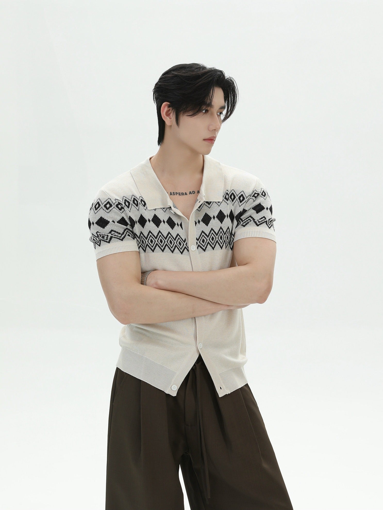 BNB Half Shirt Fair Isle Knit (3color)