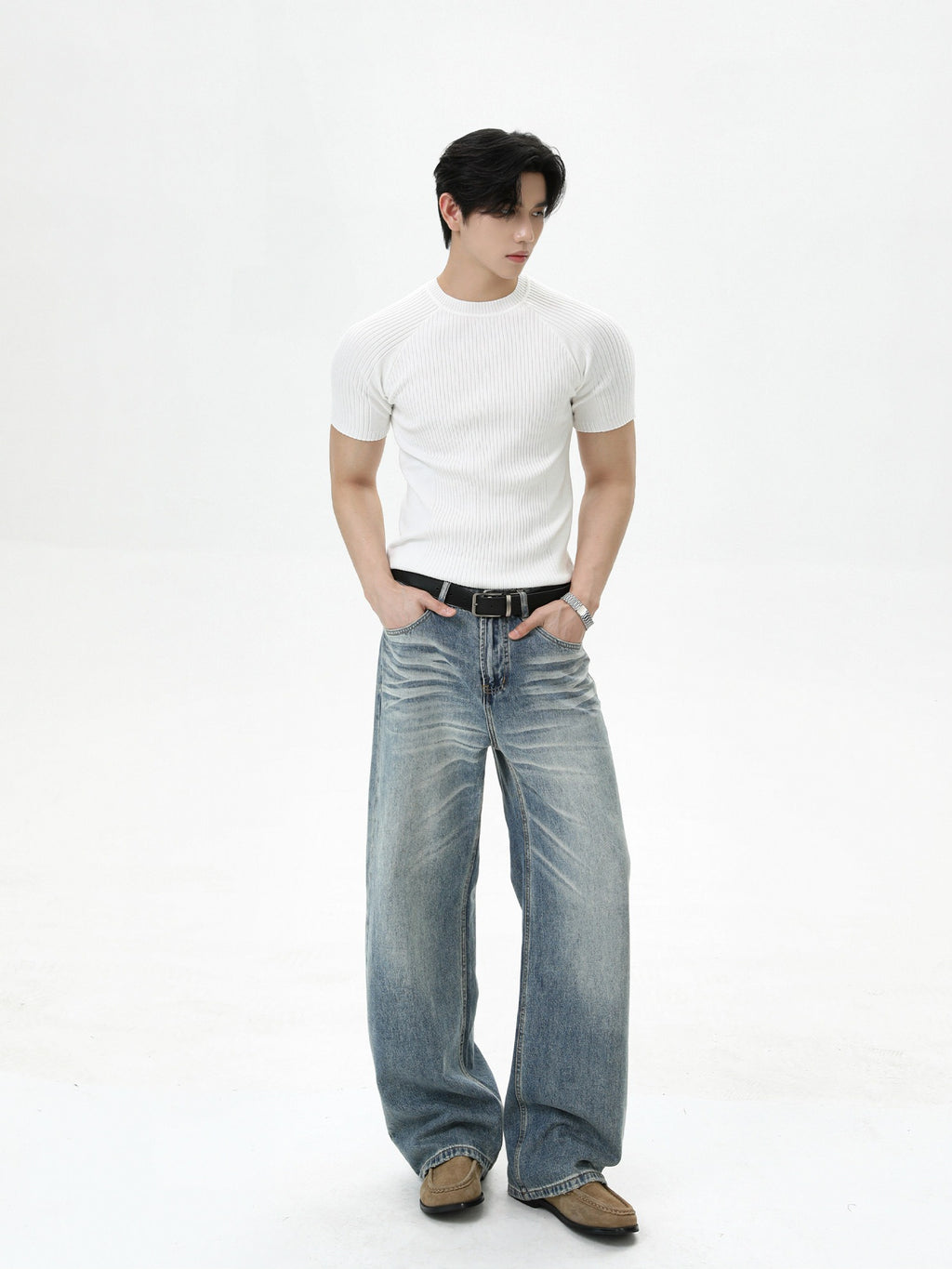 BNB Sculpt Rib Knit T-shirt (3color)