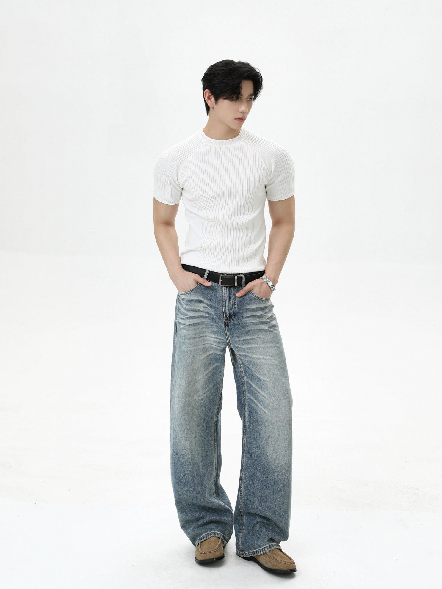 BNB Sculpt Rib Knit T-shirt (3color)