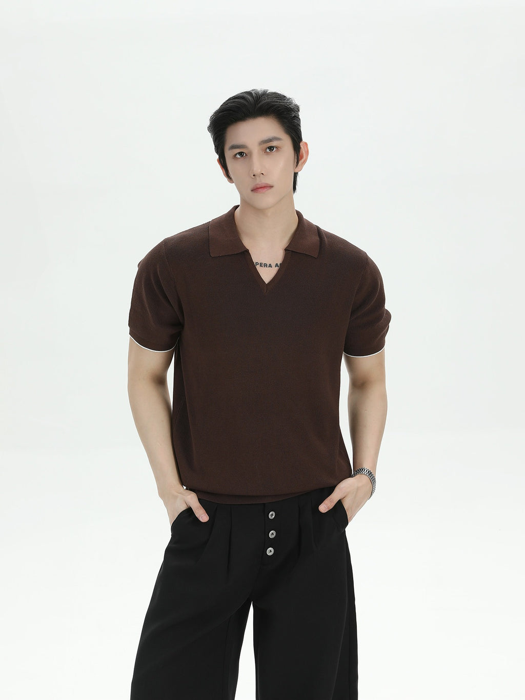 BNB V-neck Sculpt Polo (3color)