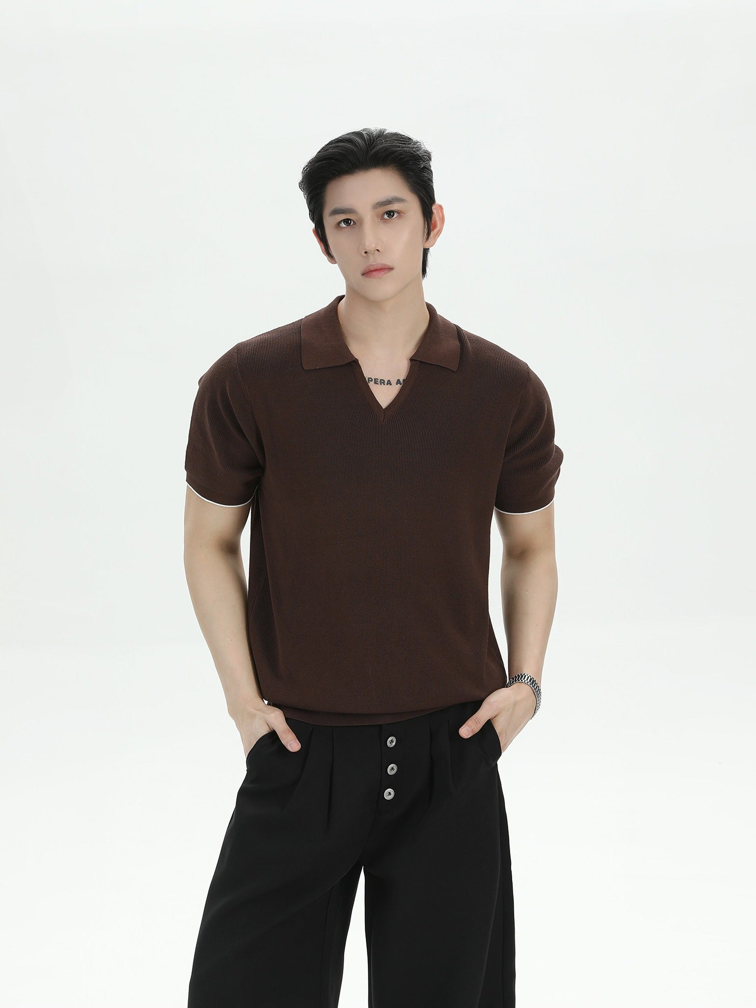 BNB V-neck Sculpt Polo (3color)