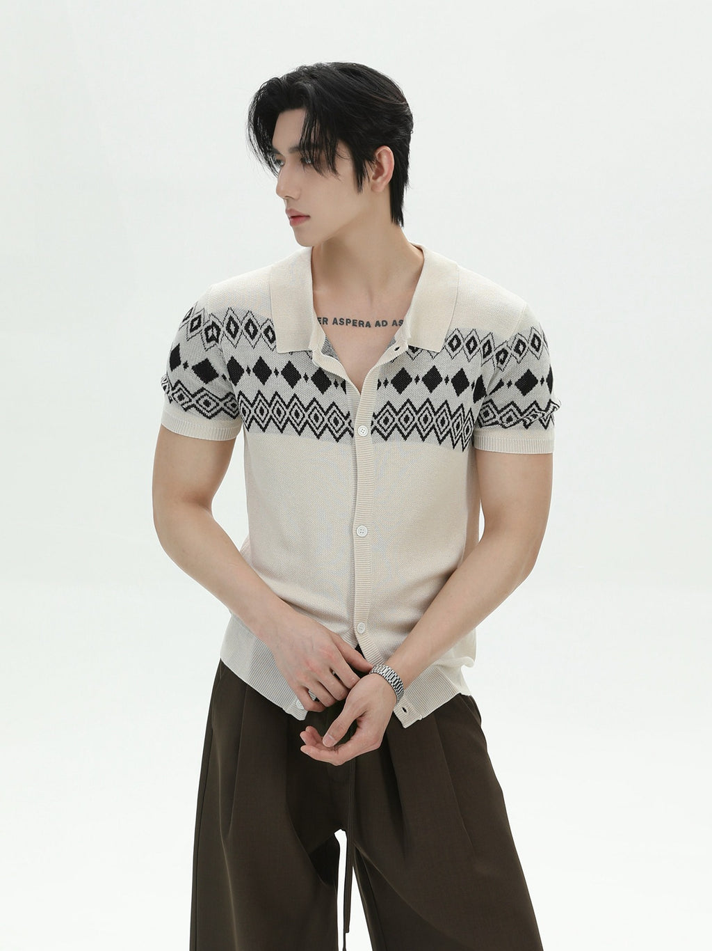 BNB Half Shirt Fair Isle Knit (3color)