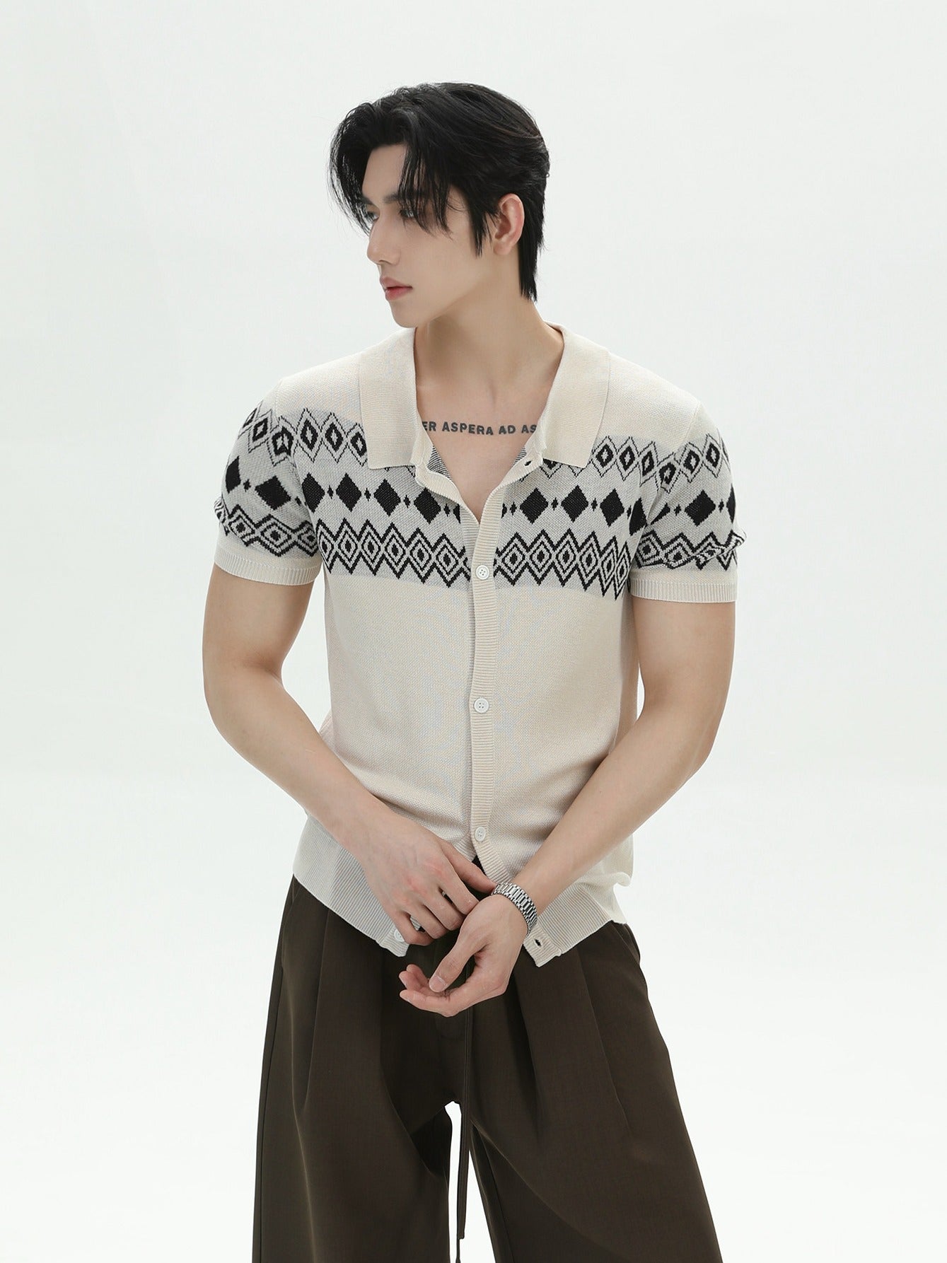 BNB Half Shirt Fair Isle Knit (3color)