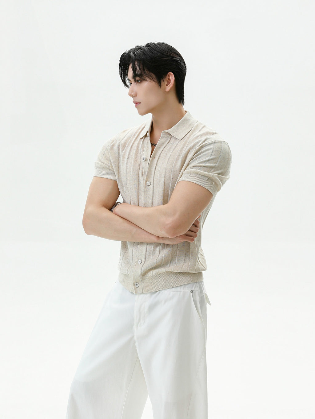 BNB Textured Knit Short Sleeve Shirt (3color)