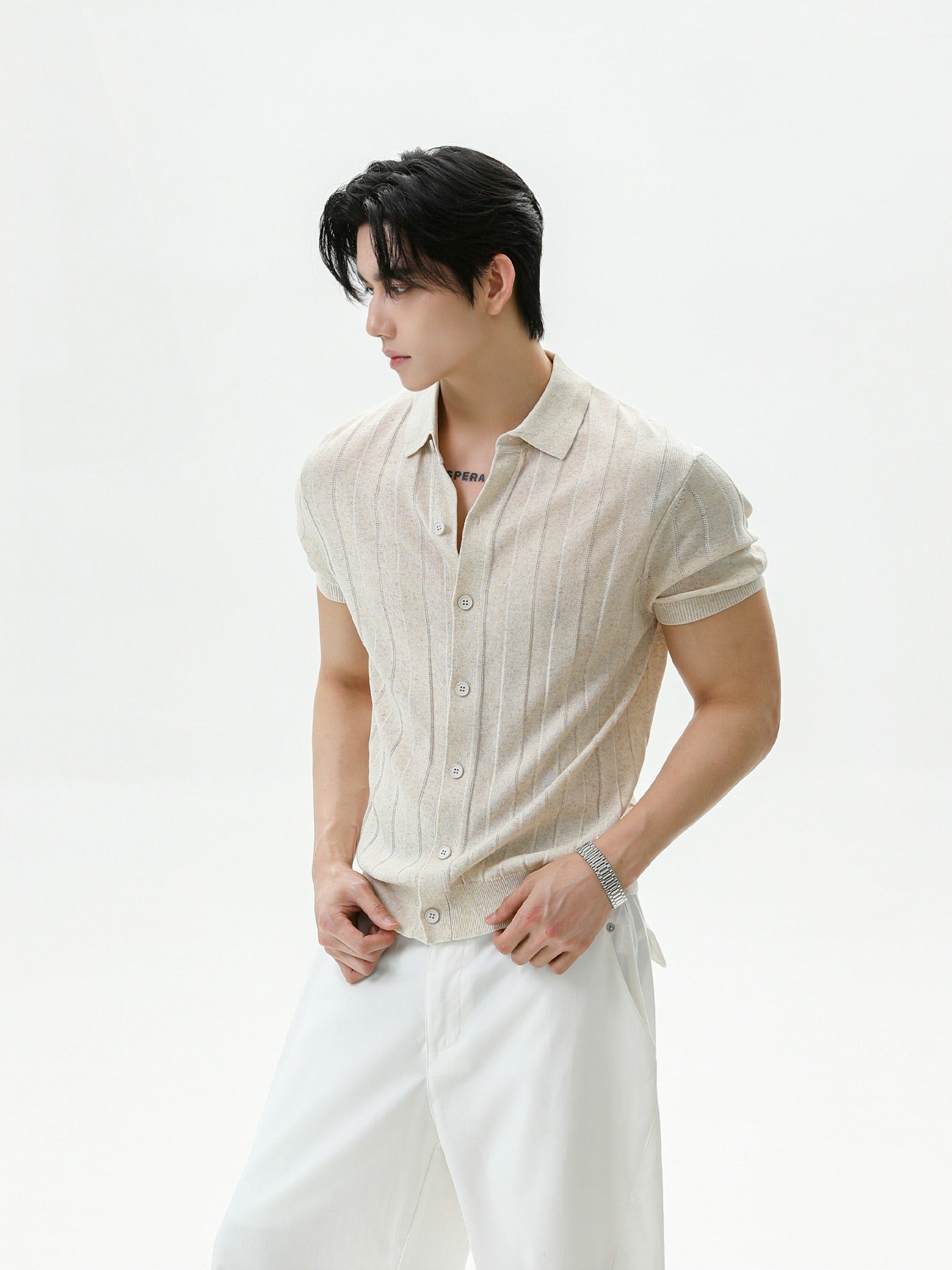 BNB Textured Knit Short Sleeve Shirt (3color)