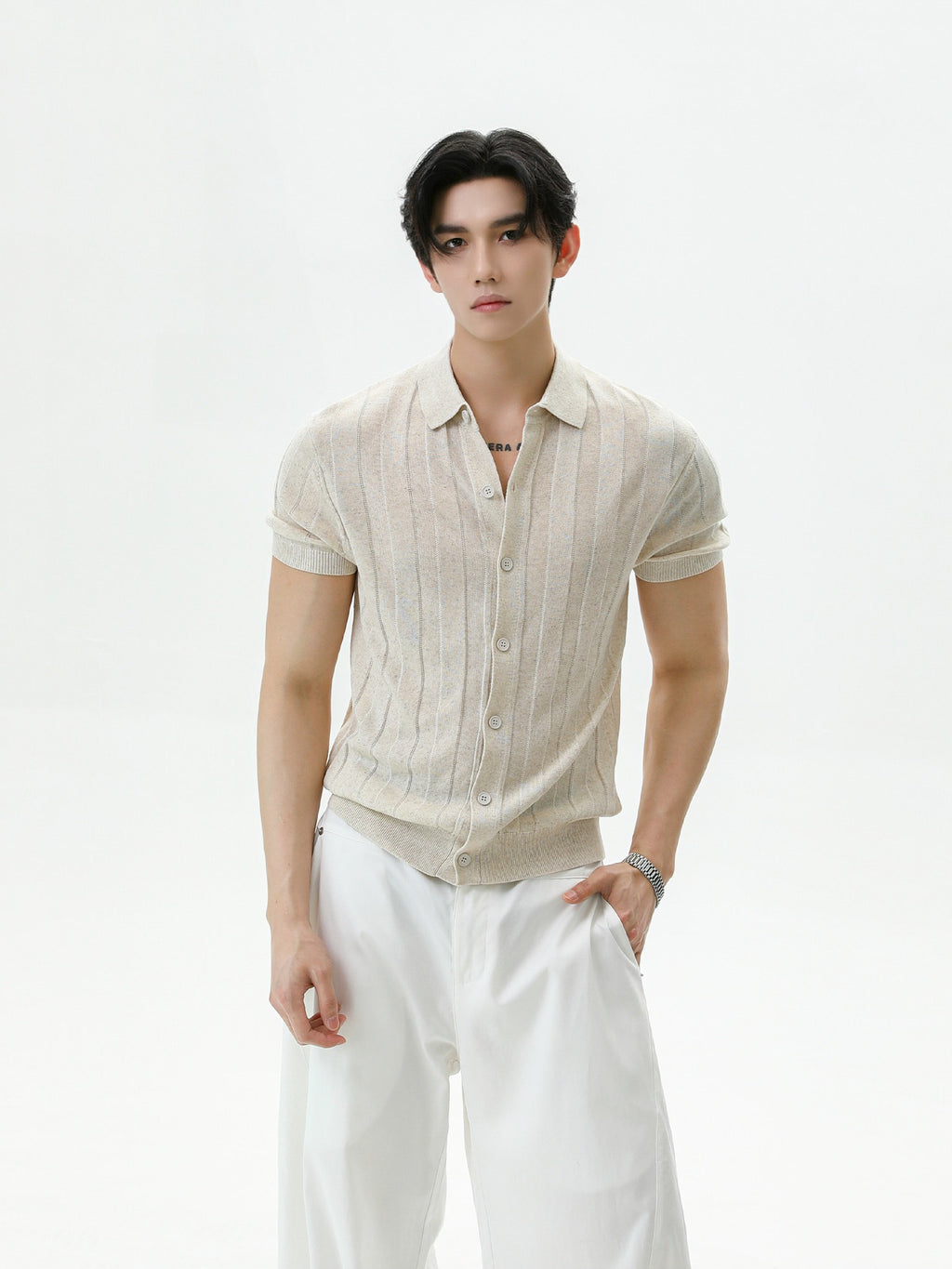 BNB Textured Knit Short Sleeve Shirt (3color)