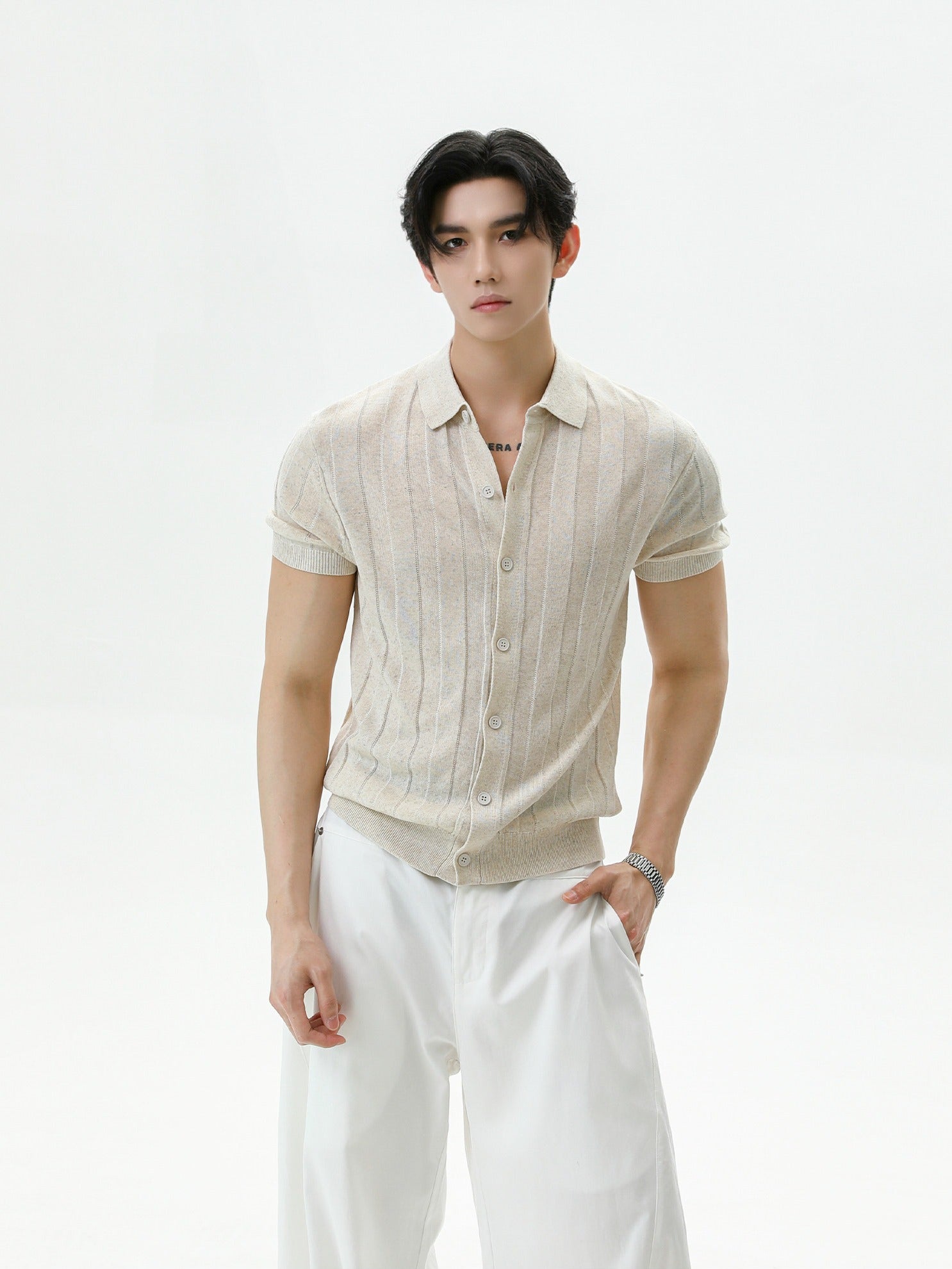 BNB Textured Knit Short Sleeve Shirt (3color)