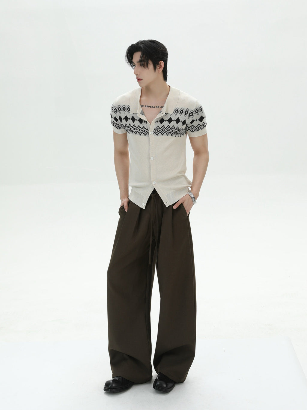 BNB Half Shirt Fair Isle Knit (3color)