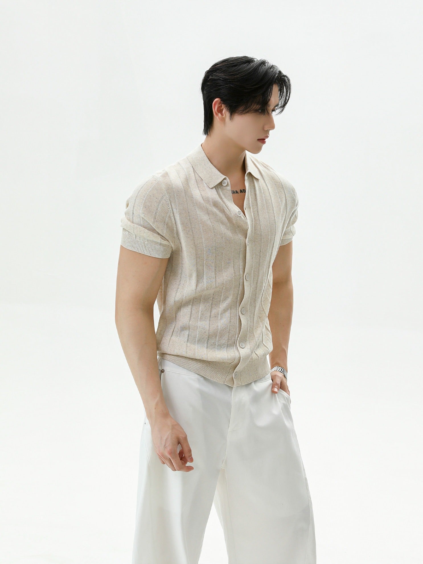 BNB Textured Knit Short Sleeve Shirt (3color)