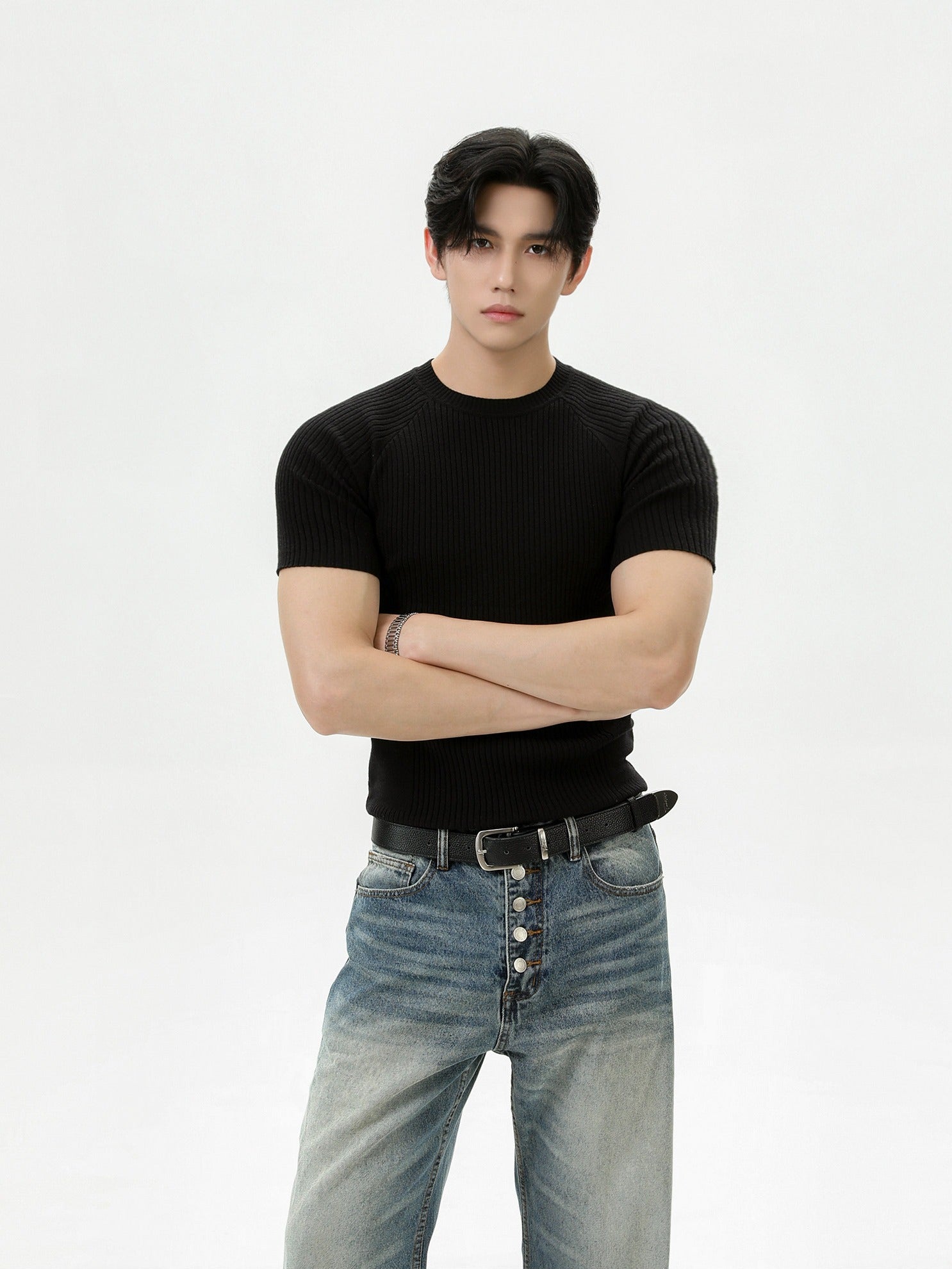 BNB Sculpt Rib Knit T-shirt (3color)
