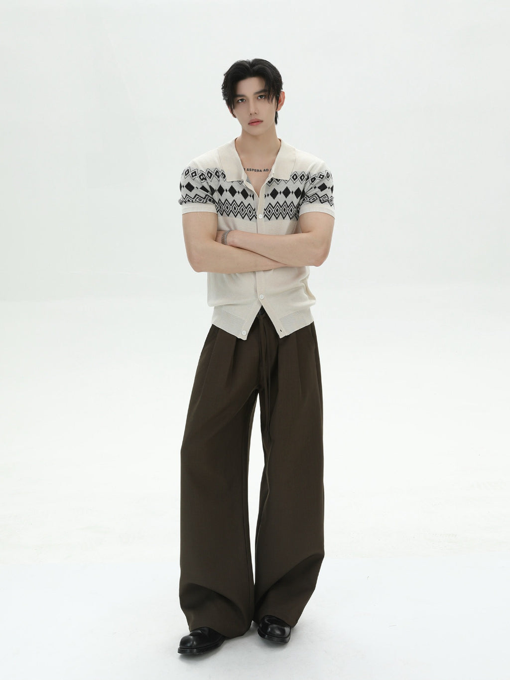 BNB Half Shirt Fair Isle Knit (3color)