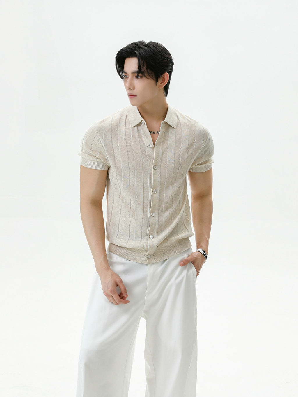 BNB Textured Knit Short Sleeve Shirt (3color)