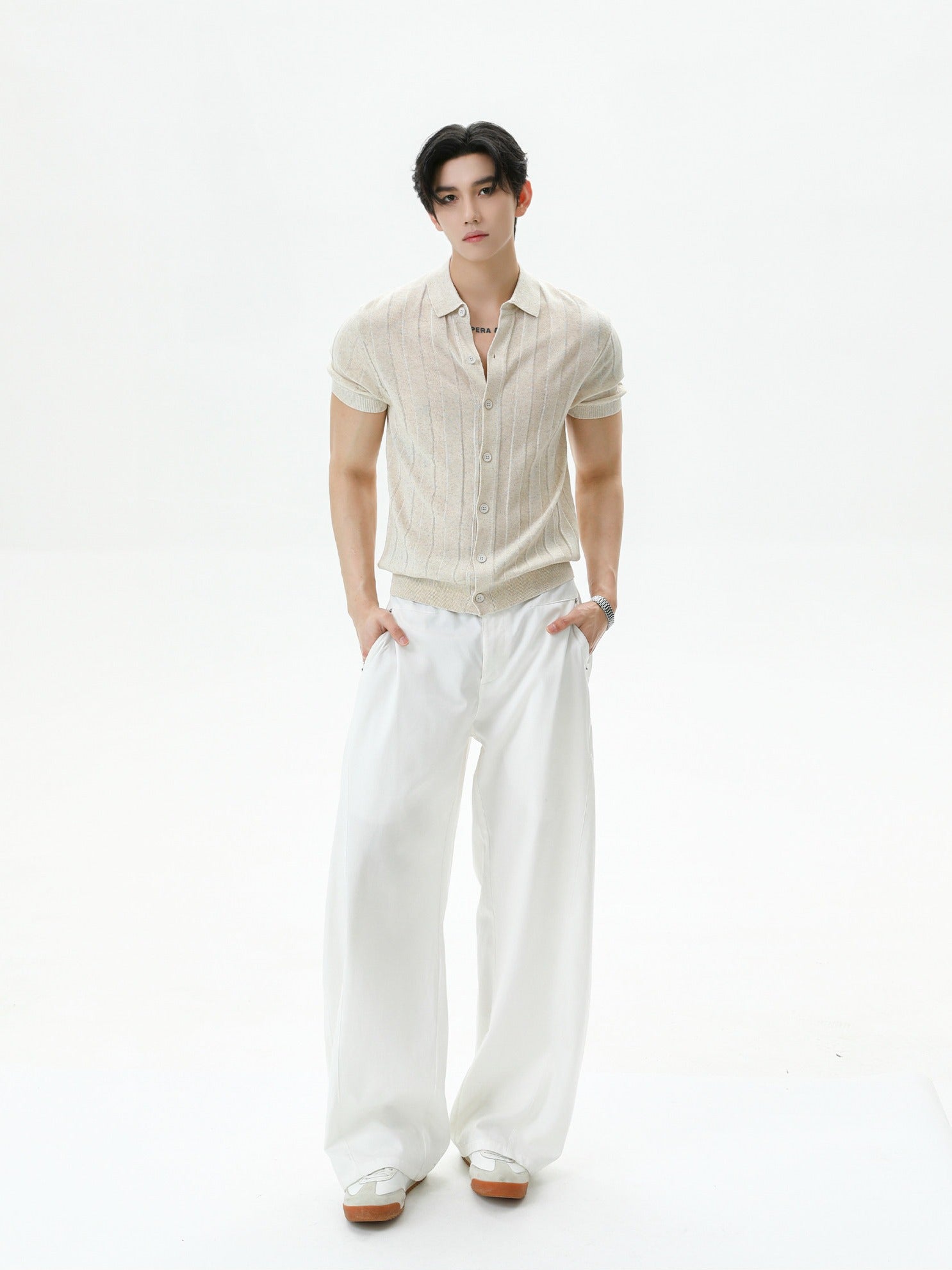 BNB Textured Knit Short Sleeve Shirt (3color)